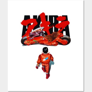 Akira and His Motorbike Posters and Art